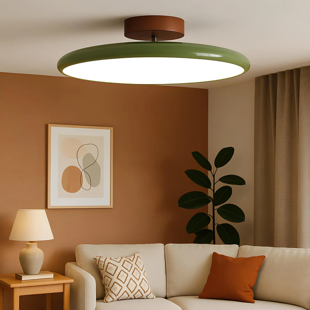 Plafonnier Orientable Métal 40cm 50cm Blanc Vert Beige Tricolore