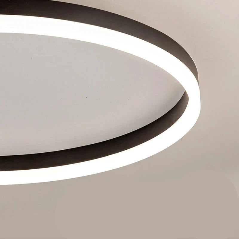 Plafonnier LED Circulaire Nordique 30cm 50cm Noir Blanc Dimmable Télécommande