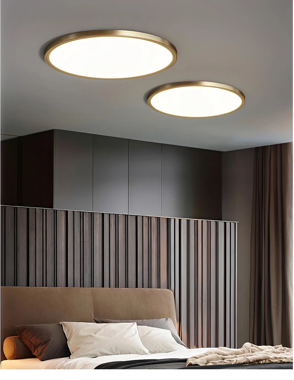 Plafonnier LED Cuivré Ultra-Fin 2,5cm 30cm 40cm 50cm Acrylique
