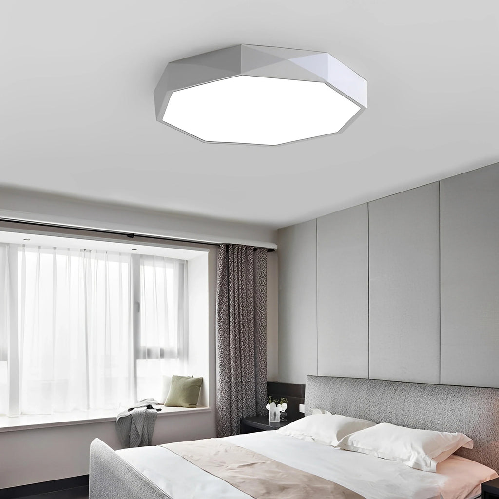 Plafonnier LED Octogone Coloré Ultra-Fin 6cm 30cm 60cm 5 Couleurs Dimmable