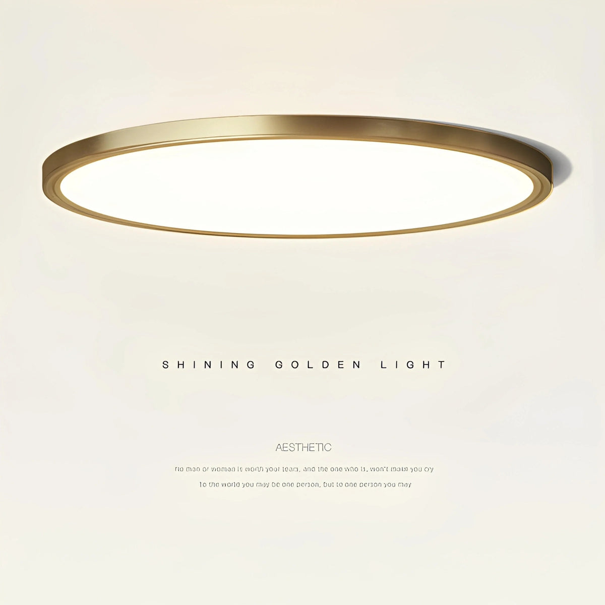 Plafonnier LED Cuivré Ultra-Fin 2,5cm 30cm 40cm 50cm Acrylique