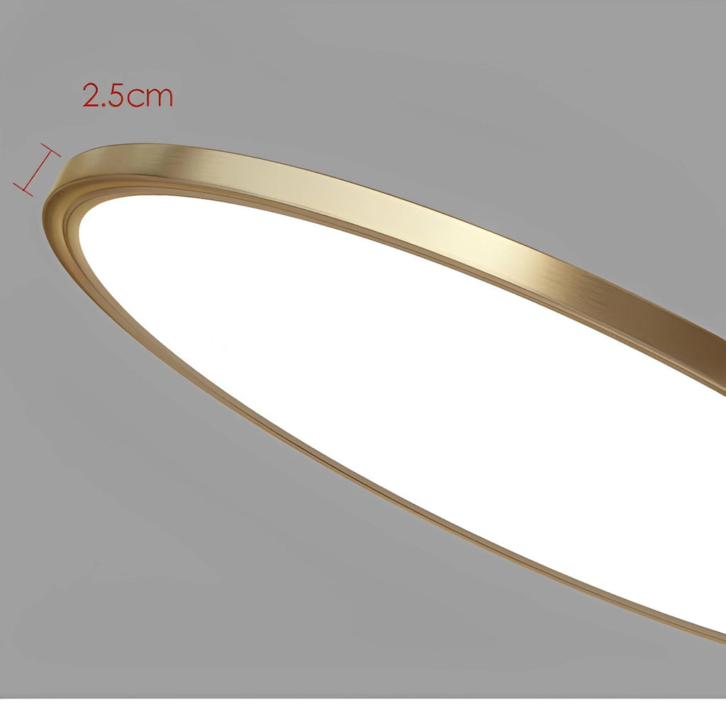 Plafonnier LED Cuivré Ultra-Fin 2,5cm 30cm 40cm 50cm Acrylique