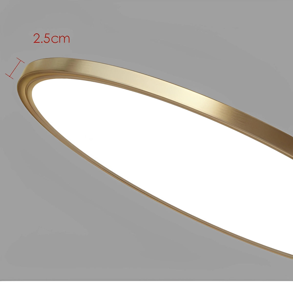 Plafonnier LED Cuivré Ultra-Fin 2,5cm 30cm 40cm 50cm Acrylique