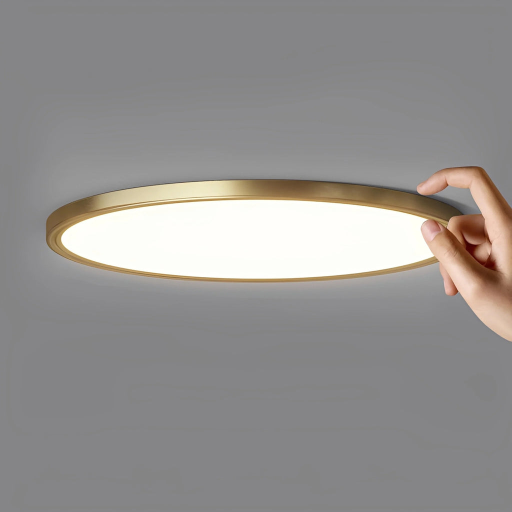 Plafonnier LED Cuivré Ultra-Fin 2,5cm 30cm 40cm 50cm Acrylique