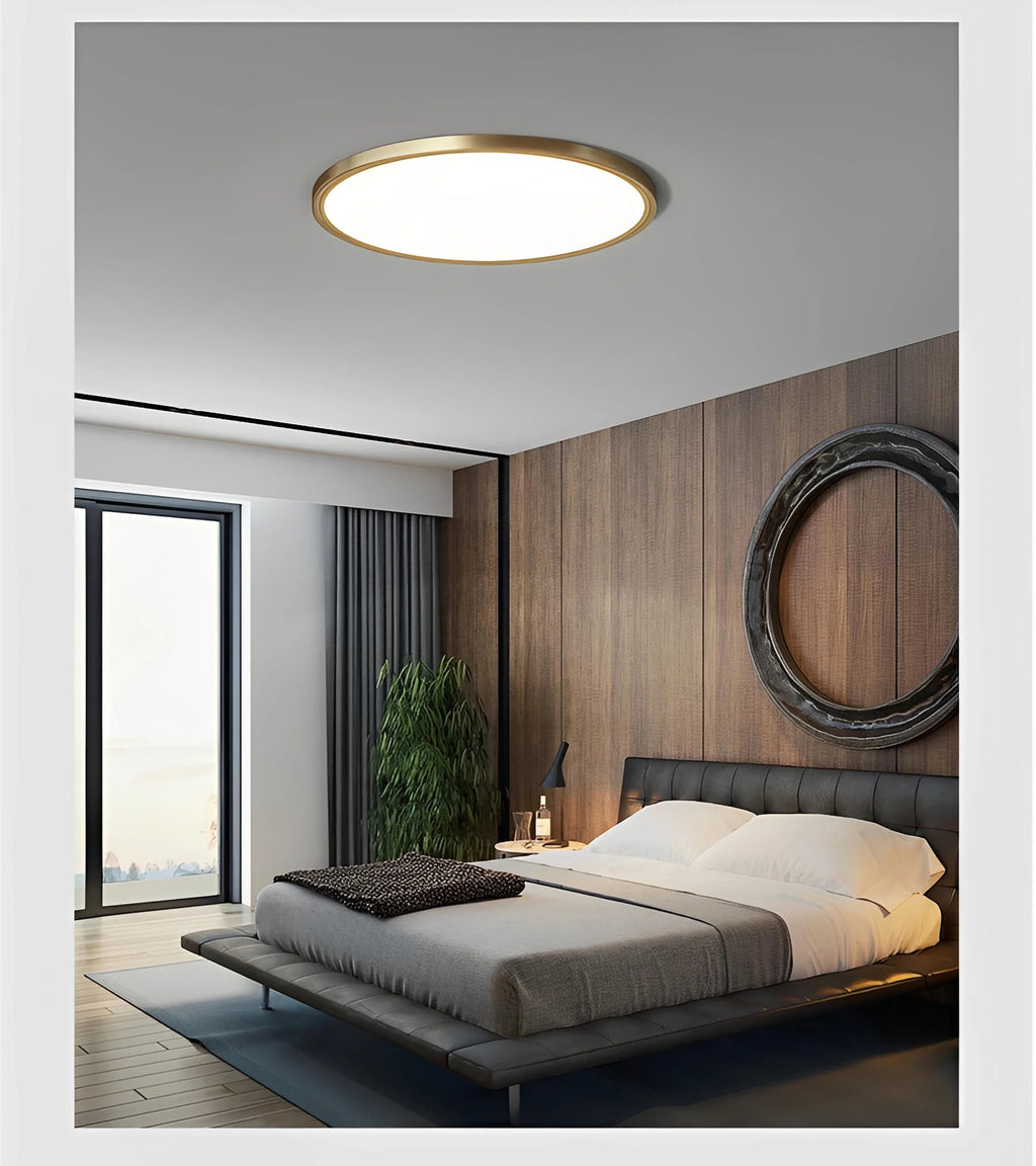 Plafonnier LED Cuivré Ultra-Fin 2,5cm 30cm 40cm 50cm Acrylique