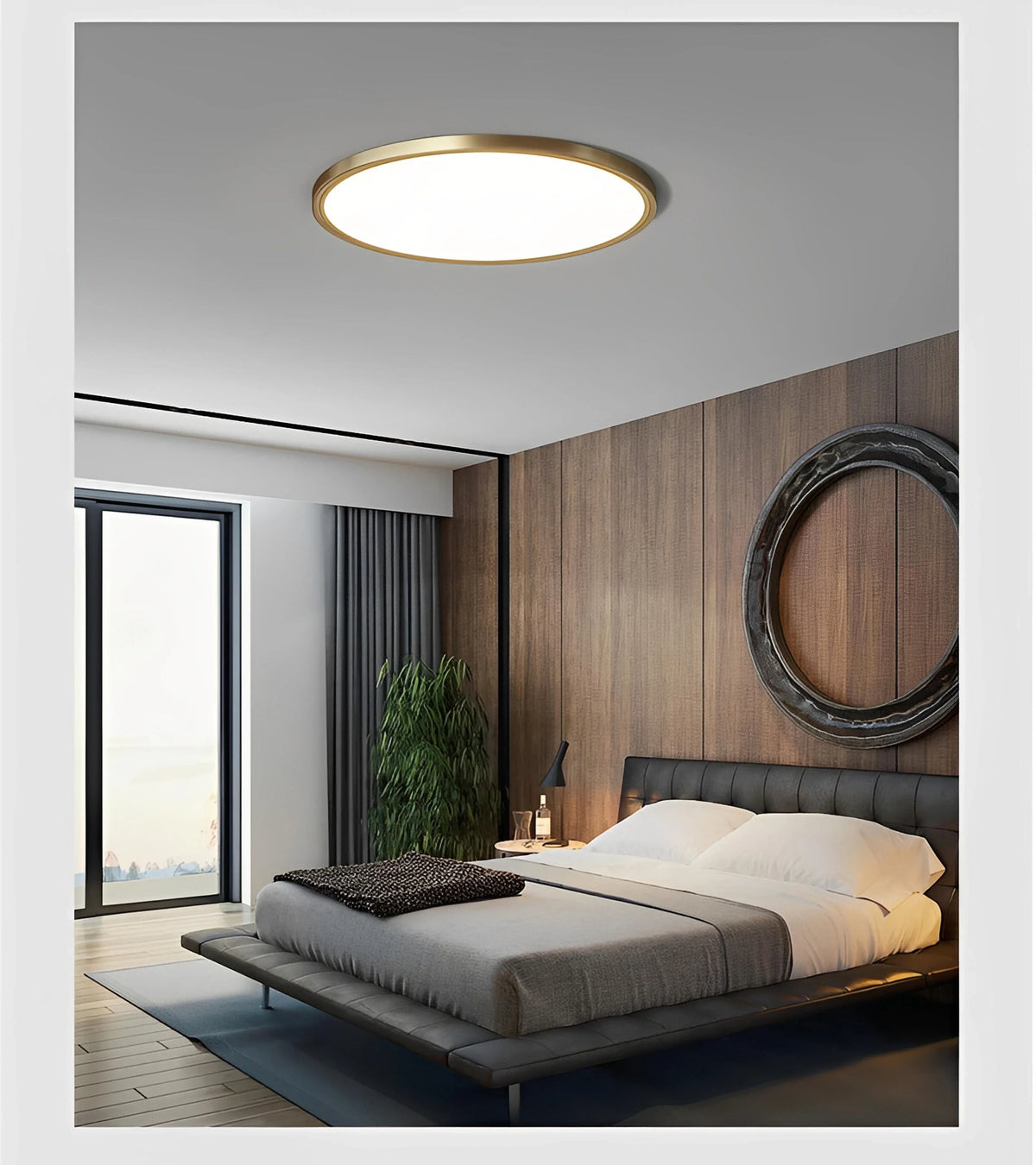 Plafonnier LED Cuivré Ultra-Fin 2,5cm 30cm 40cm 50cm Acrylique