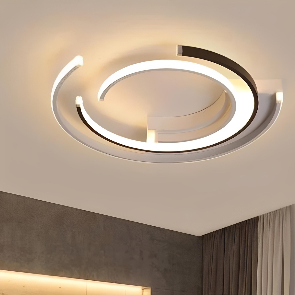 Plafonnier plat rond en aluminium au design moderne - vue 3