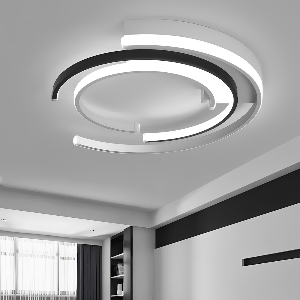 Plafonnier plat rond en aluminium au design moderne - vue 4