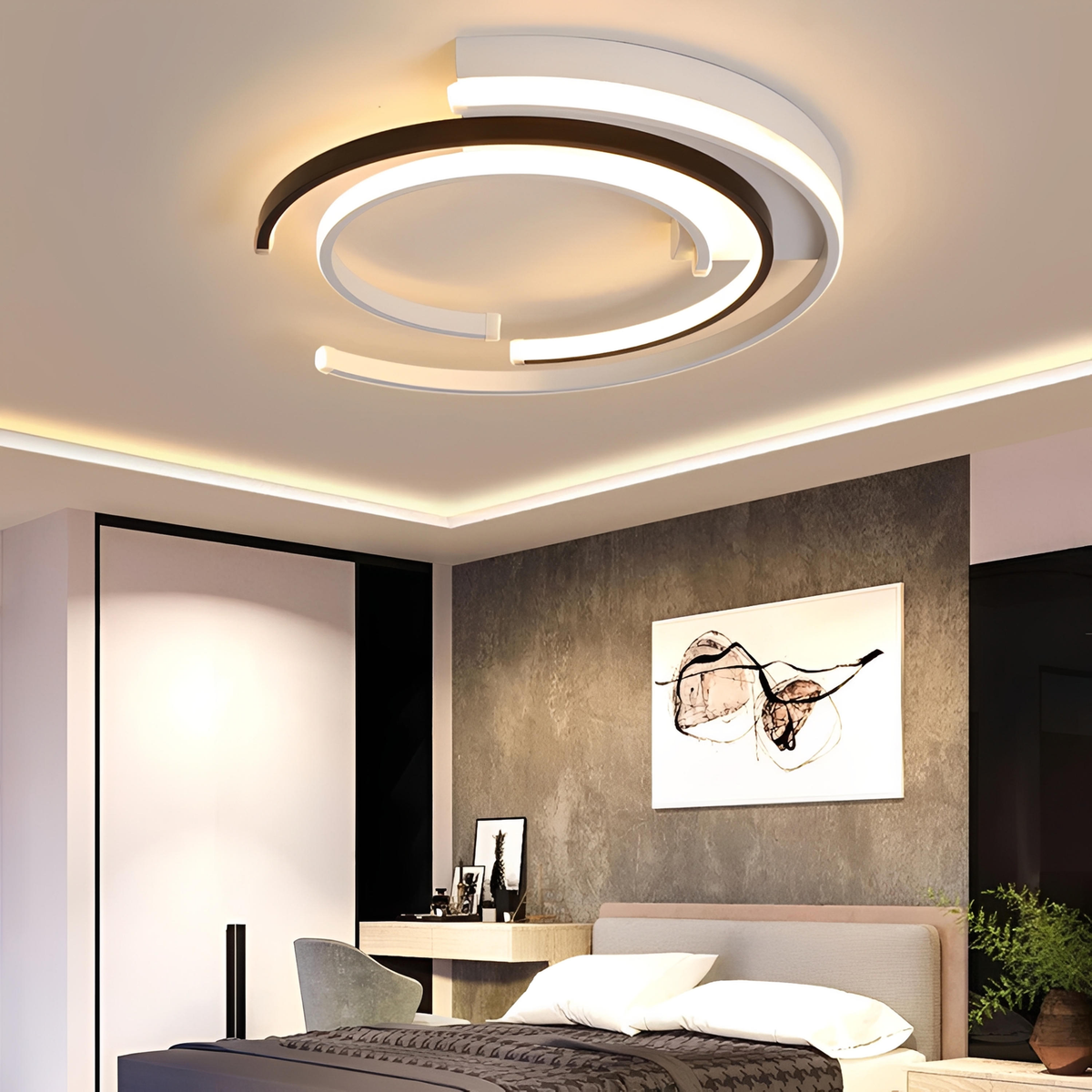 Plafonnier plat rond en aluminium au design moderne - vue 5