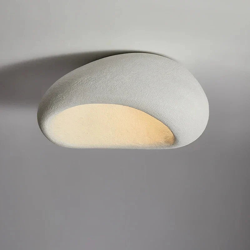 Plafonnier Wabi-Sabi Rond 45cm à 70cm Blanc Gris Brique Dimmable