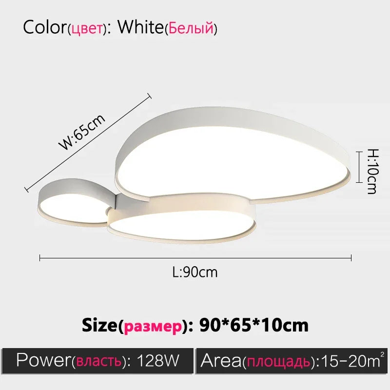 Plafonnier LED Ultra-Fin Fer Noir Blanc 40cm 50cm 90cm Dimmable Télécommande