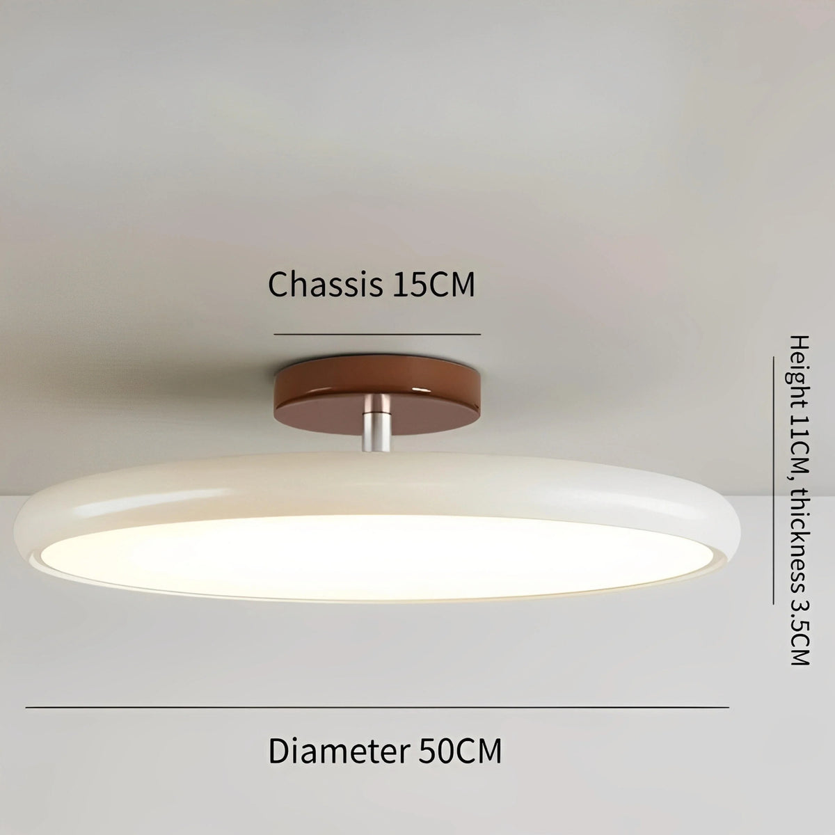 Plafonnier Orientable Métal 40cm 50cm Blanc Vert Beige Tricolore