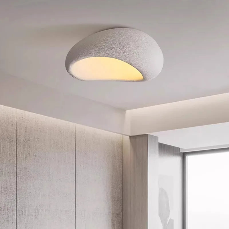 Plafonnier Wabi-Sabi Rond 45cm à 70cm Blanc Gris Brique Dimmable