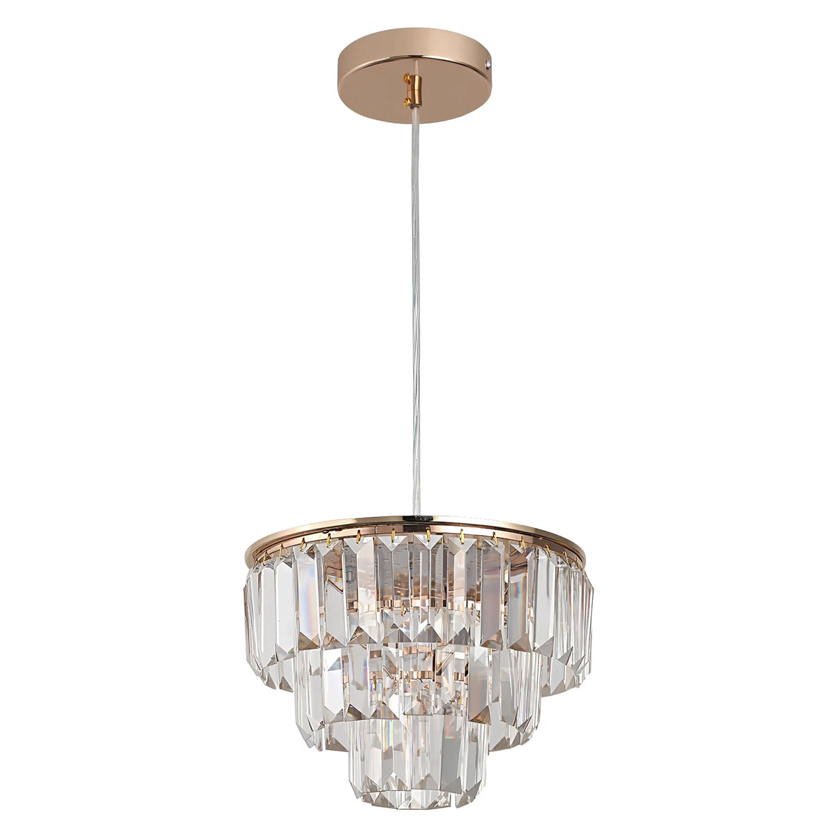 Plafonnier Suspension LED Cristal K9 Rond Dimmable Salon Chambre