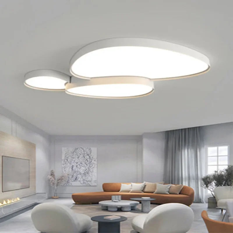 Plafonnier LED Ultra-Fin Fer Noir Blanc 40cm 50cm 90cm Dimmable Télécommande