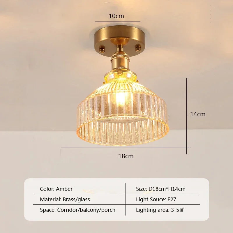 Plafonnier Verre Rétro Loft Vintage E27 22 Modèles Fer et Verre