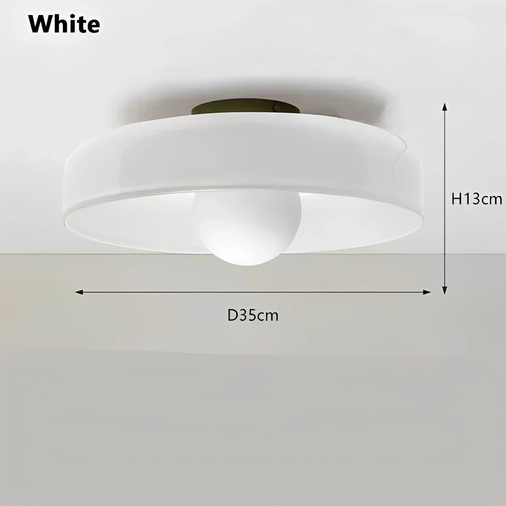 Plafonnier Verre Coloré Nordique G9 Jaune Vert Brun Blanc Tricolore