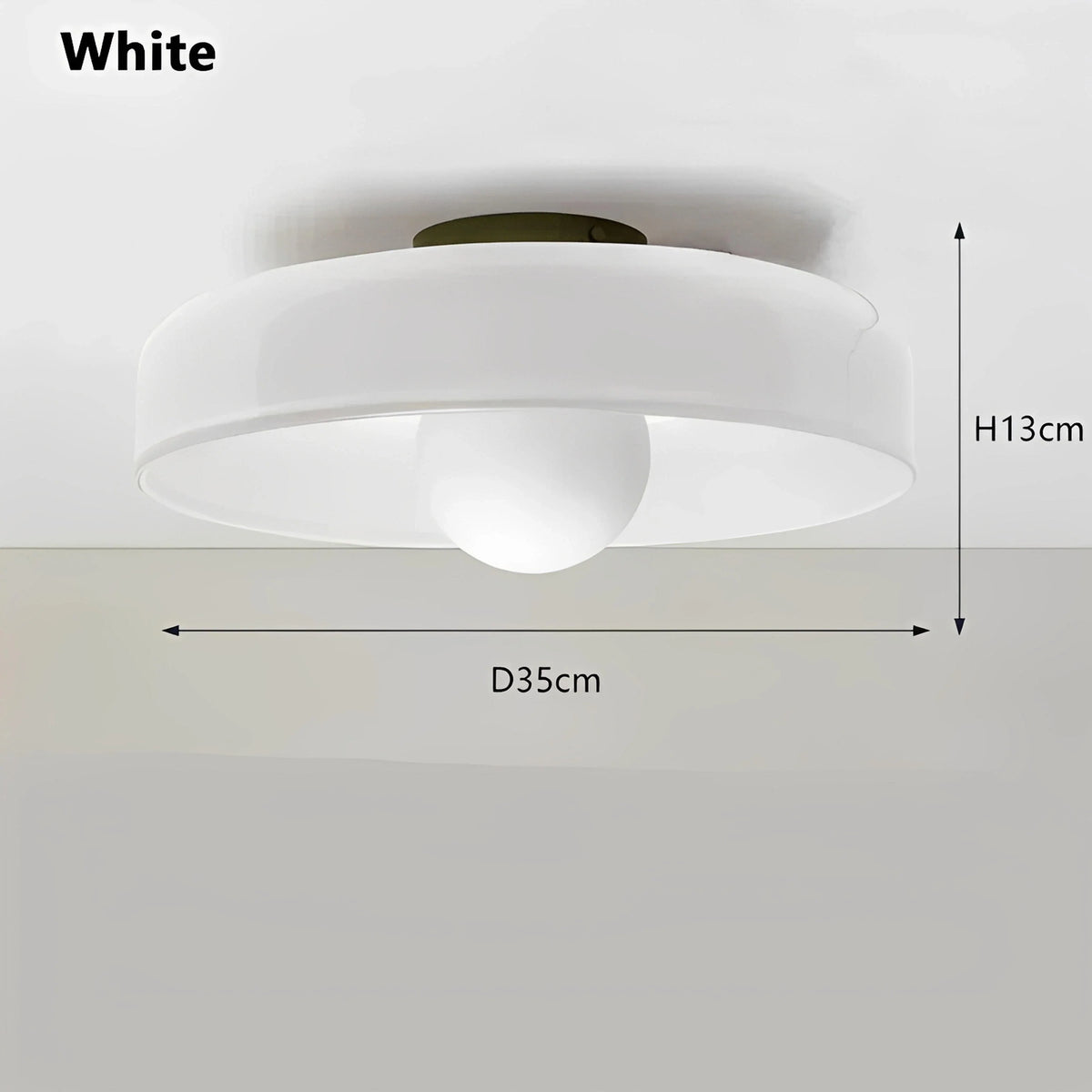 Plafonnier Verre Coloré Nordique G9 Jaune Vert Brun Blanc Tricolore