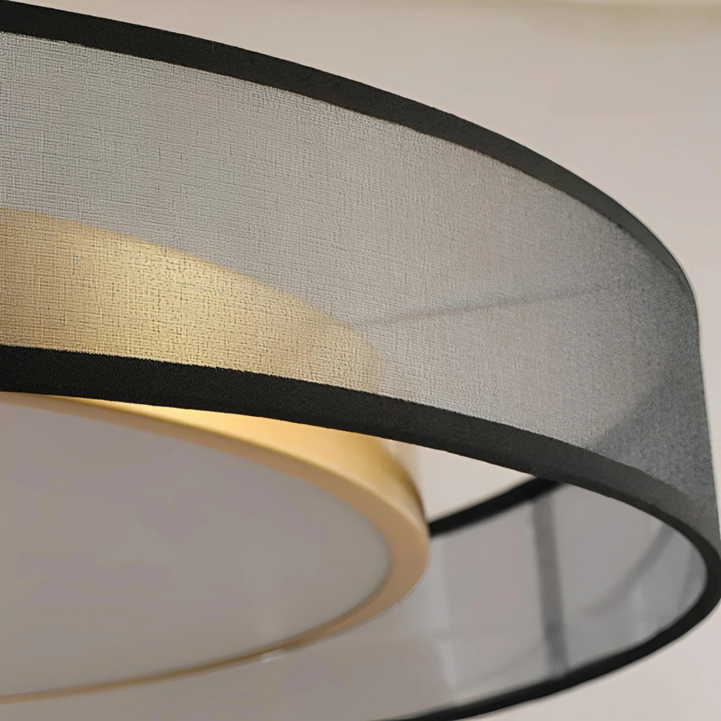 Plafonnier LED Doré Disque Semi-Transparent 40cm 50cm 60cm Dimmable