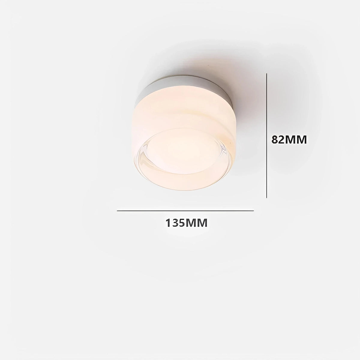Plafonnier LED Verre Minimaliste Nordique Ambré Gris Blanc