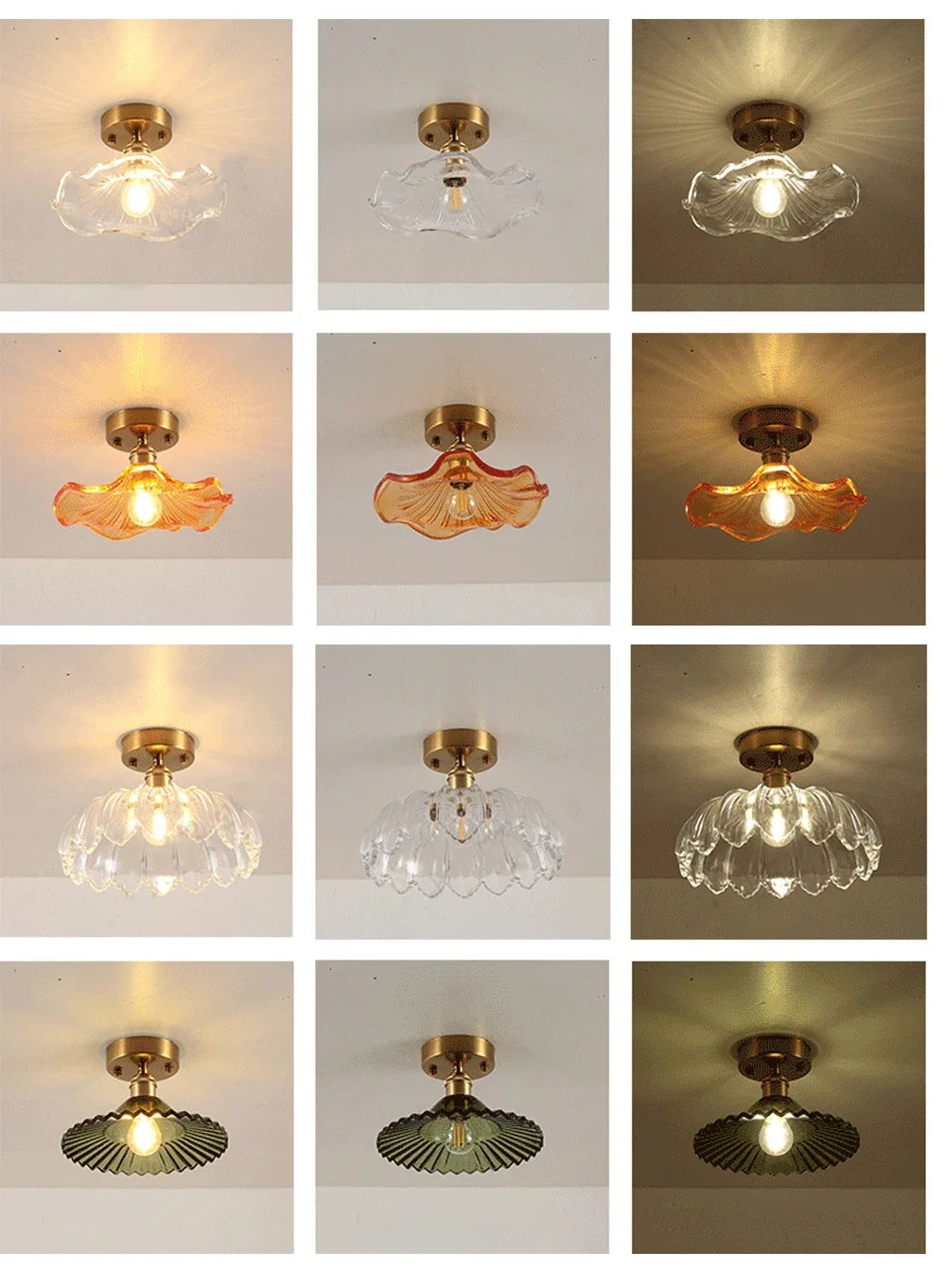Plafonnier Verre Rétro Loft Vintage E27 22 Modèles Fer et Verre