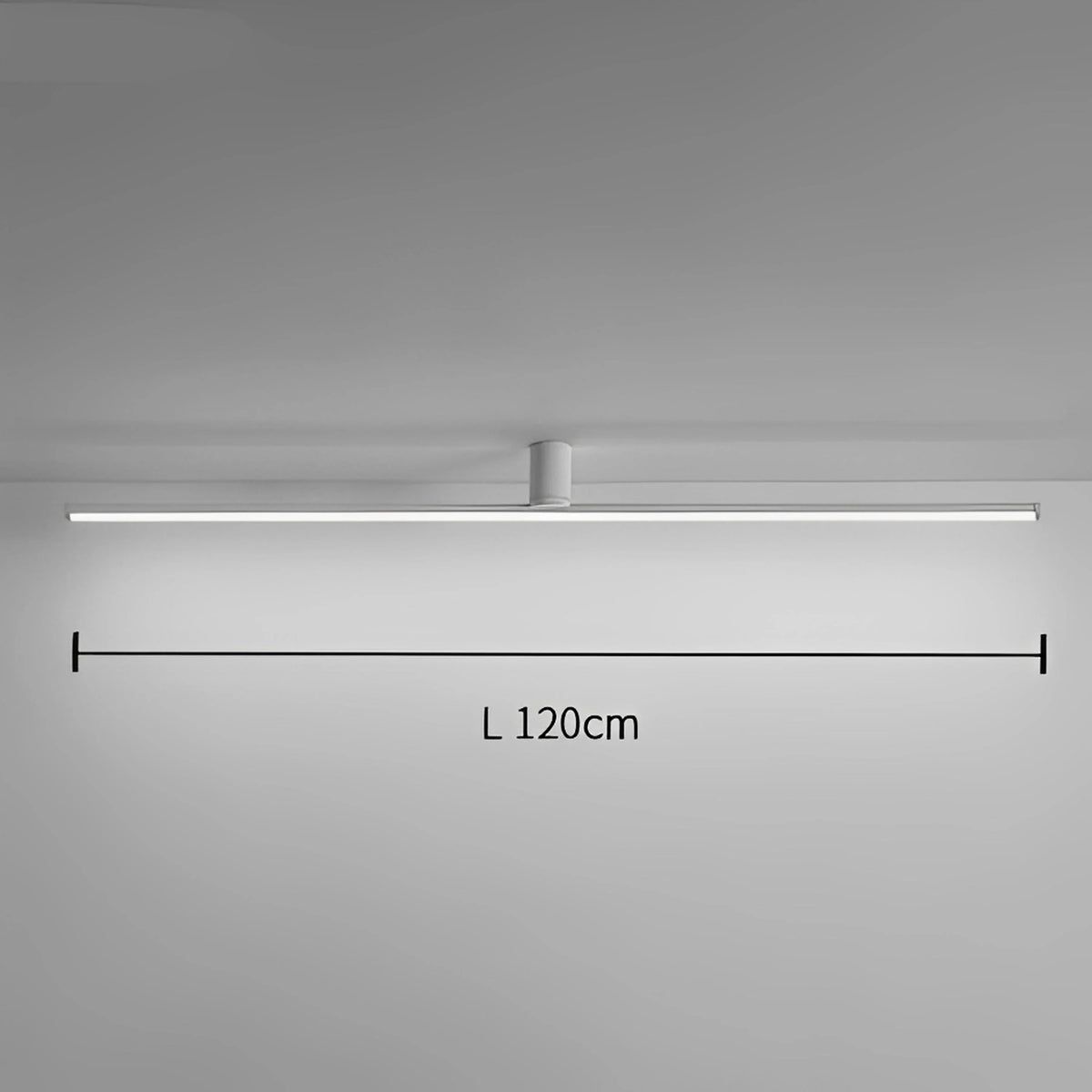 Plafonnier LED Linéaire Nordique 100cm 120cm Noir Blanc Dimmable Couloir