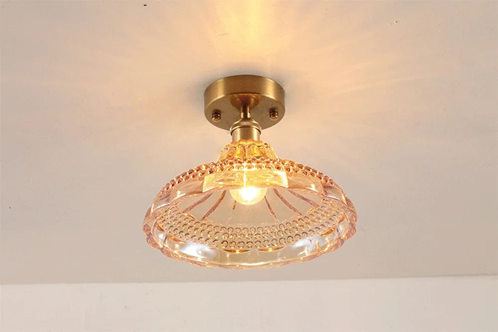 Plafonnier Verre Rétro Loft Vintage E27 22 Modèles Fer et Verre