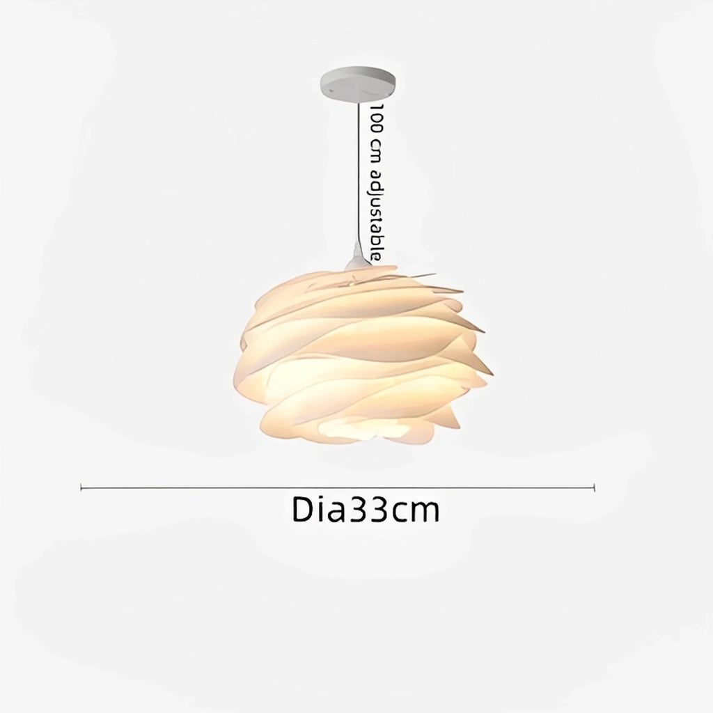 Plafonnier Danois Forme de Rose Blanc 33cm 43cm