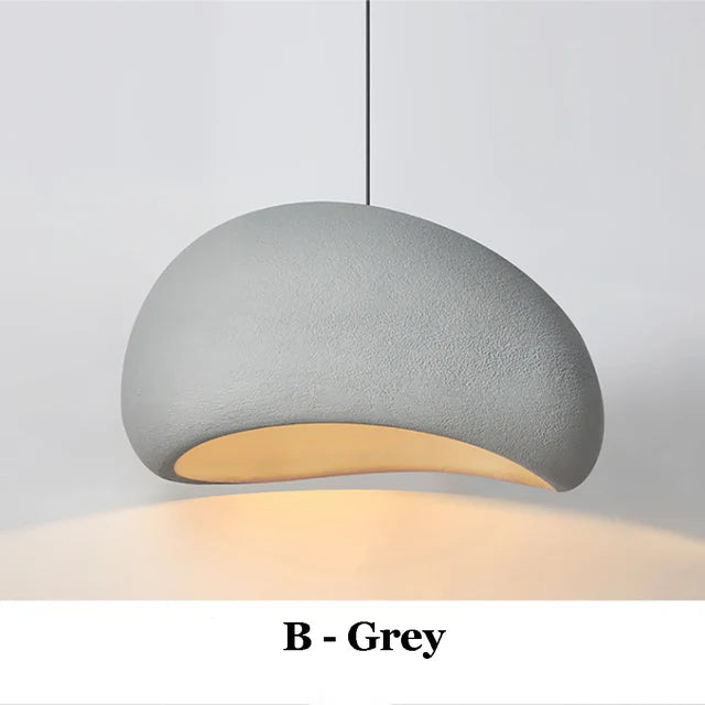Plafonnier LED Naturel Nordique Texturé 30cm à 60cm Gris Blanc Tricolore