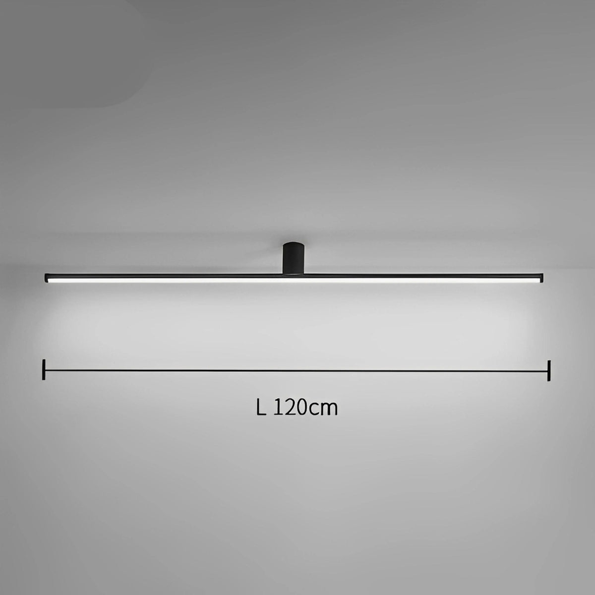 Plafonnier LED Linéaire Nordique 100cm 120cm Noir Blanc Dimmable Couloir
