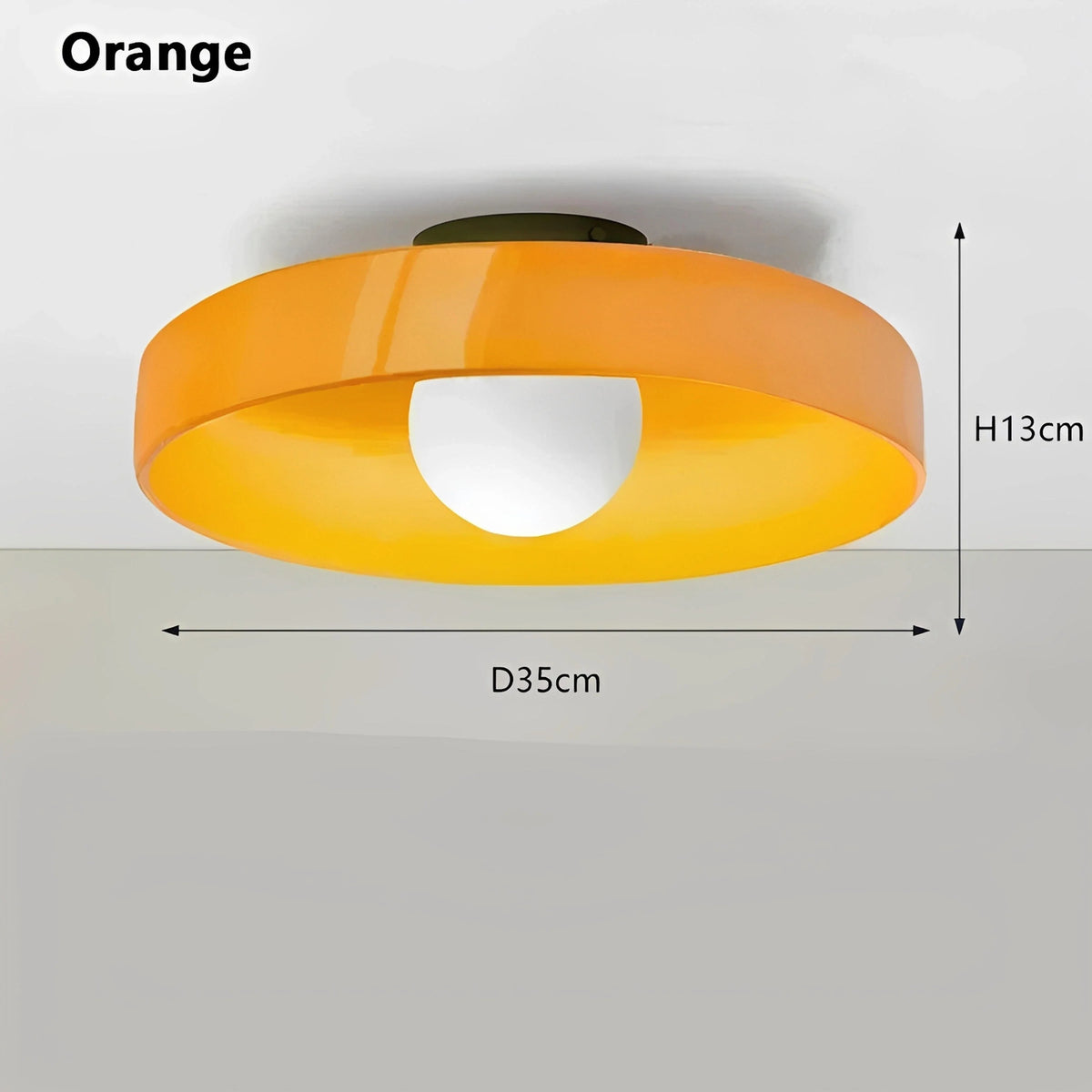 Plafonnier Verre Coloré Nordique G9 Jaune Vert Brun Blanc Tricolore