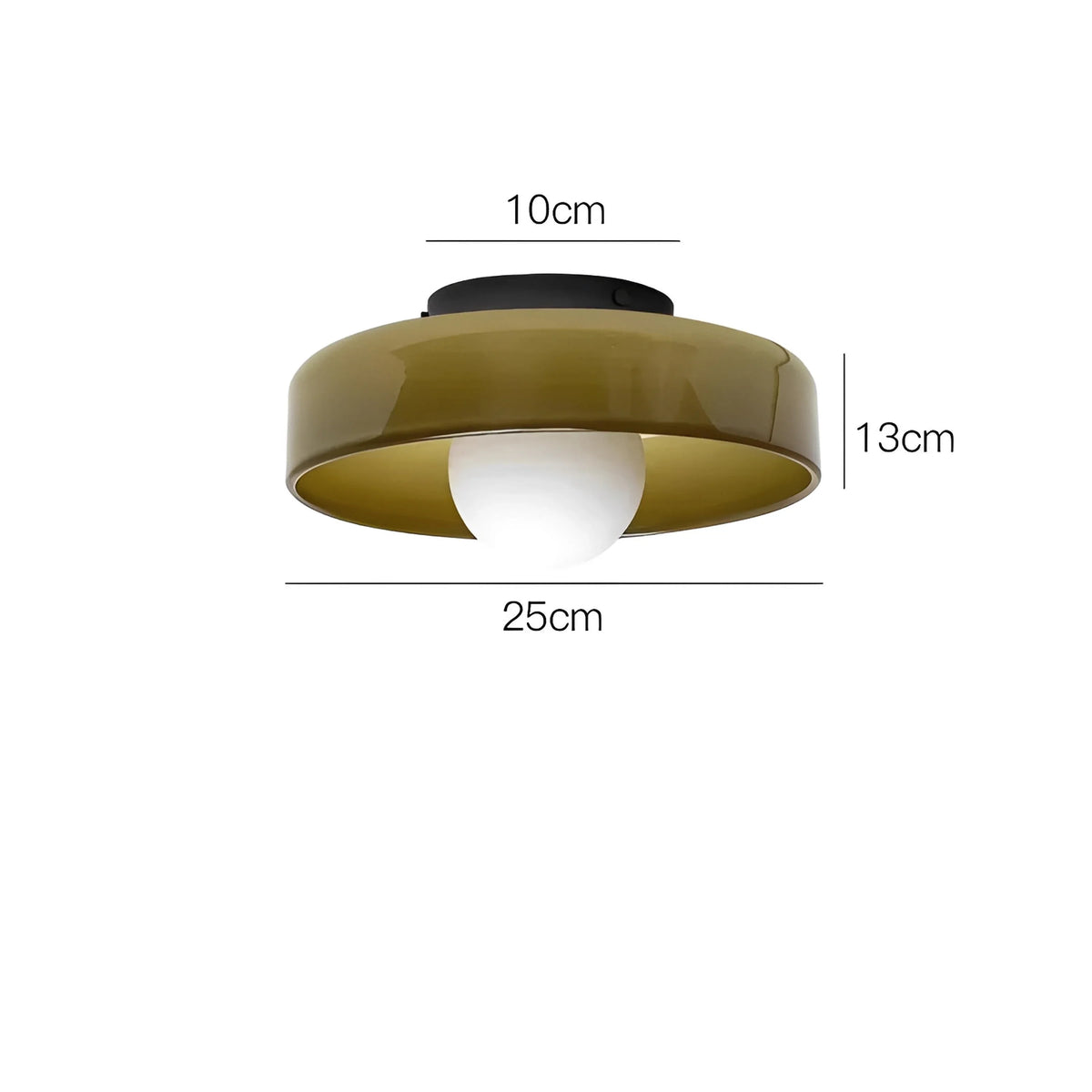 Plafonnier Verre Coloré Nordique G9 Jaune Vert Brun Blanc Tricolore