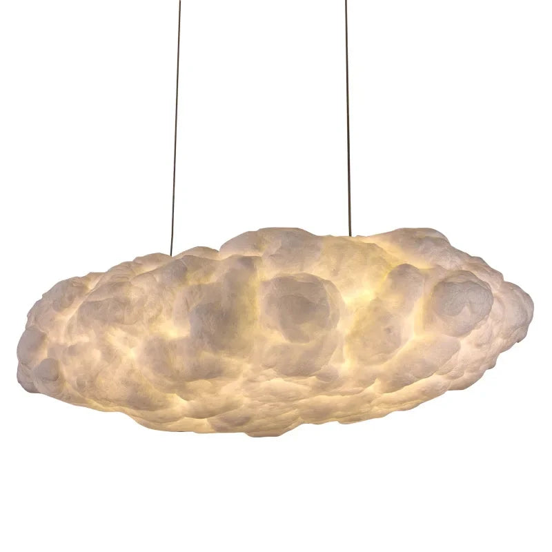 Plafonnier Nuage LED Suspendu Texture Coton 30cm à 60cm Tricolore