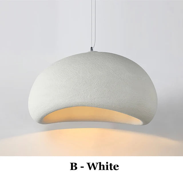 Plafonnier LED Naturel Nordique Texturé 30cm à 60cm Gris Blanc Tricolore