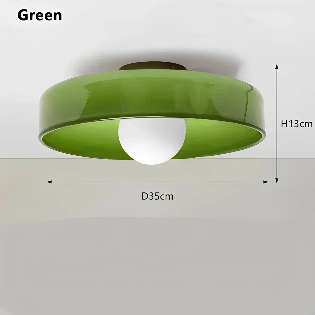 Plafonnier Verre Coloré Nordique G9 Jaune Vert Brun Blanc Tricolore