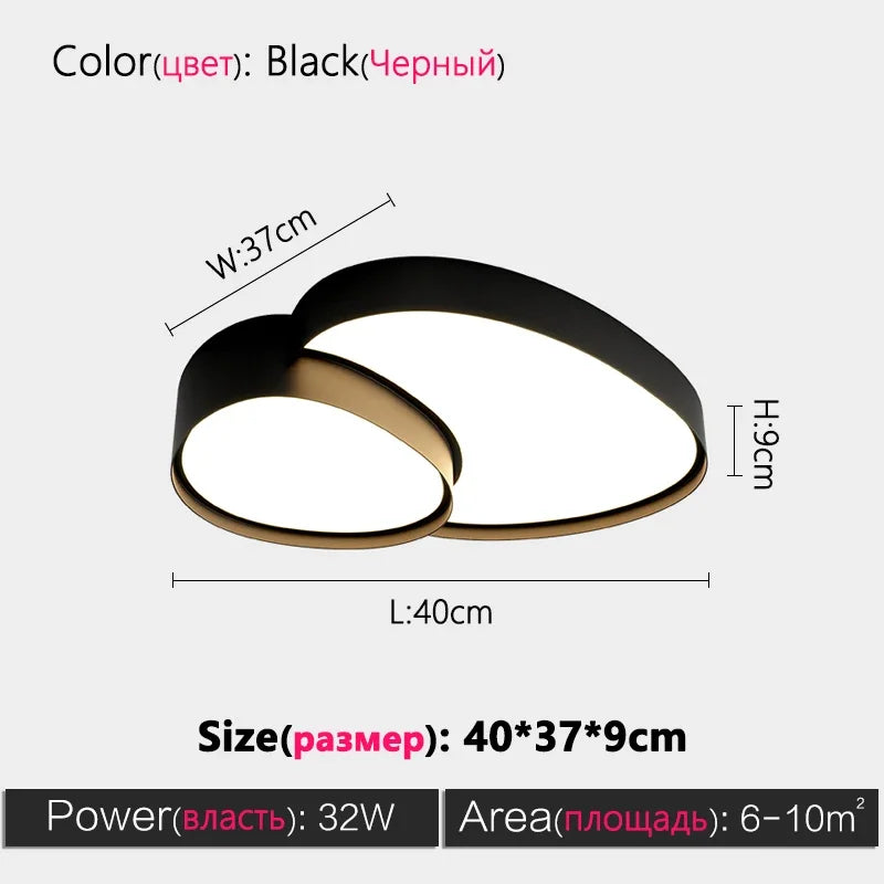 Plafonnier LED Ultra-Fin Fer Noir Blanc 40cm 50cm 90cm Dimmable Télécommande