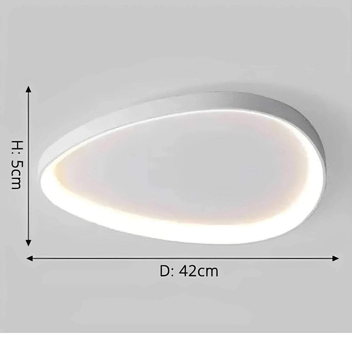 Plafonnier LED Rond Nordique Double Cercle 42cm 90cm Noir Blanc Dimmable