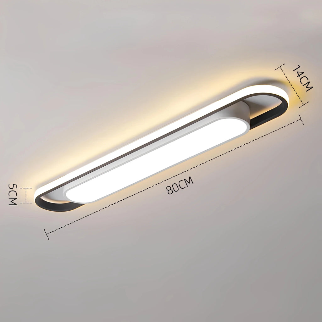 Plafonnier LED Rectangulaire 40cm à 100cm Aluminium Dimmable Télécommande