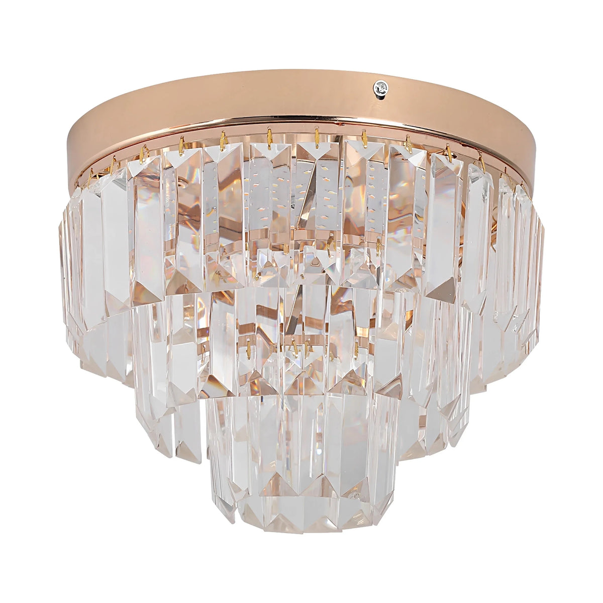 Plafonnier Suspension LED Cristal K9 Rond Dimmable Salon Chambre