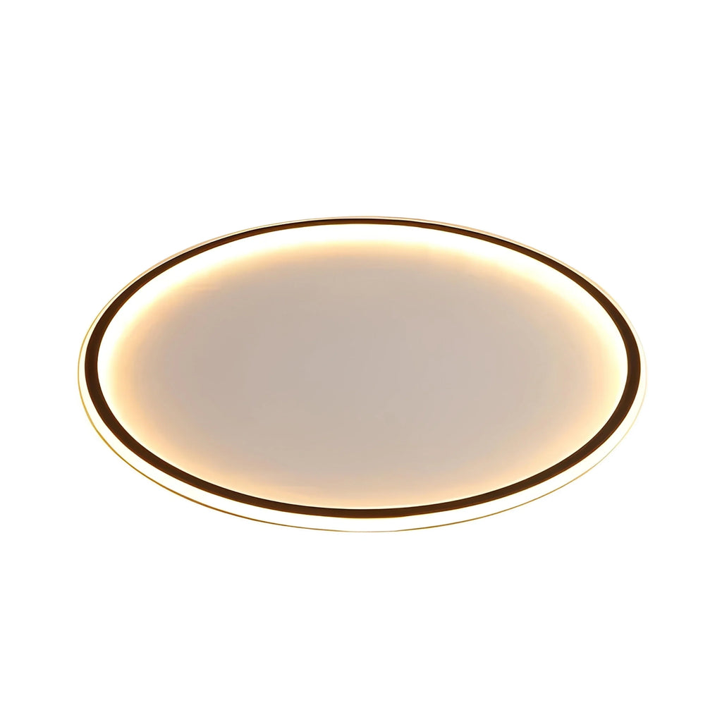 Plafonnier LED Rond Scandinave Ultra-Fin Aluminium Noir Blanc Doré Dimmable