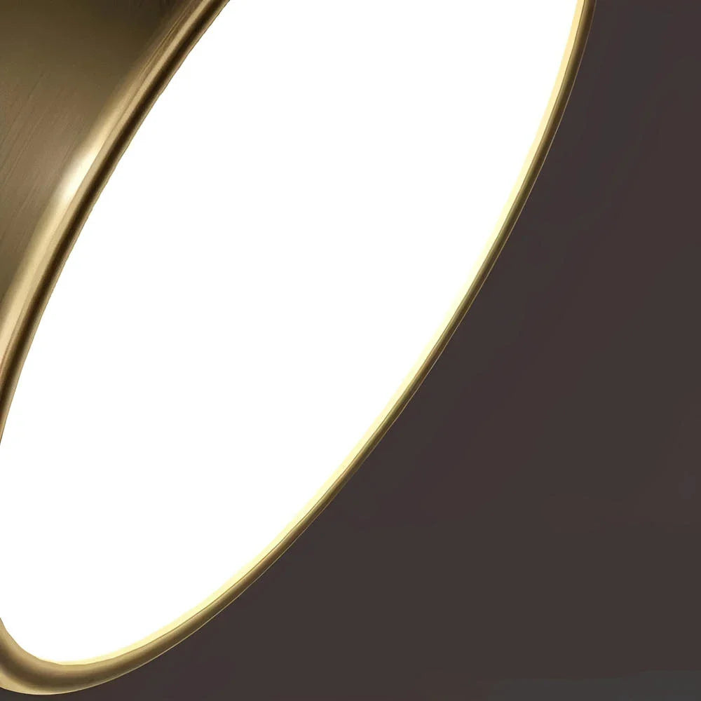 Plafonnier LED Doré Laiton Brossé Rond 30cm