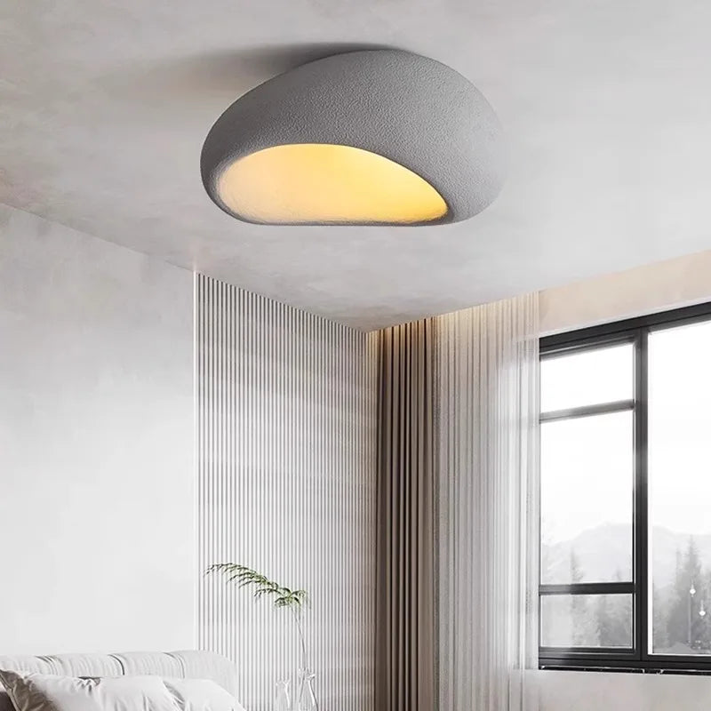 Plafonnier Wabi-Sabi Rond 45cm à 70cm Blanc Gris Brique Dimmable