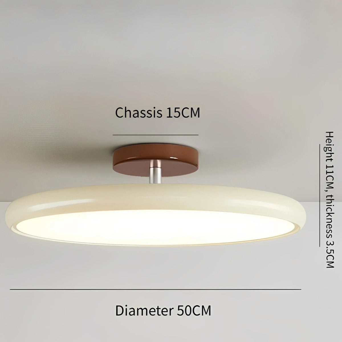 Plafonnier Orientable Métal 40cm 50cm Blanc Vert Beige Tricolore
