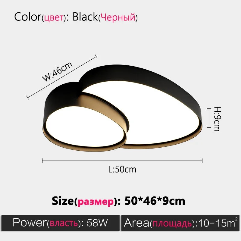 Plafonnier LED Ultra-Fin Fer Noir Blanc 40cm 50cm 90cm Dimmable Télécommande