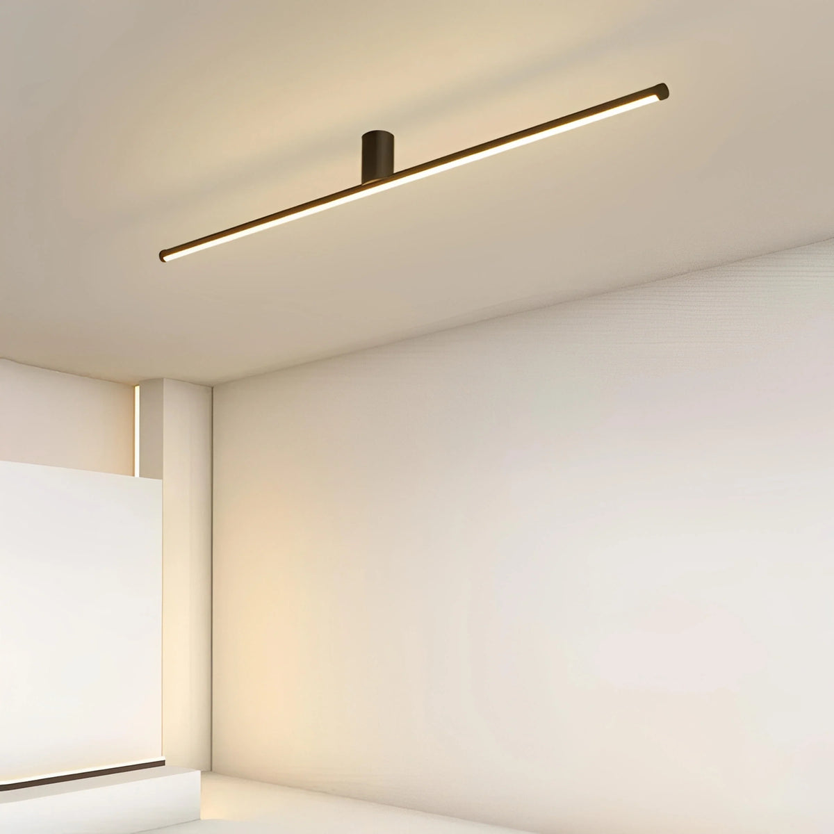 Plafonnier LED Linéaire Nordique 100cm 120cm Noir Blanc Dimmable Couloir