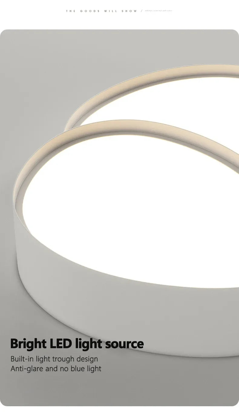 Plafonnier LED Ultra-Fin Fer Noir Blanc 40cm 50cm 90cm Dimmable Télécommande