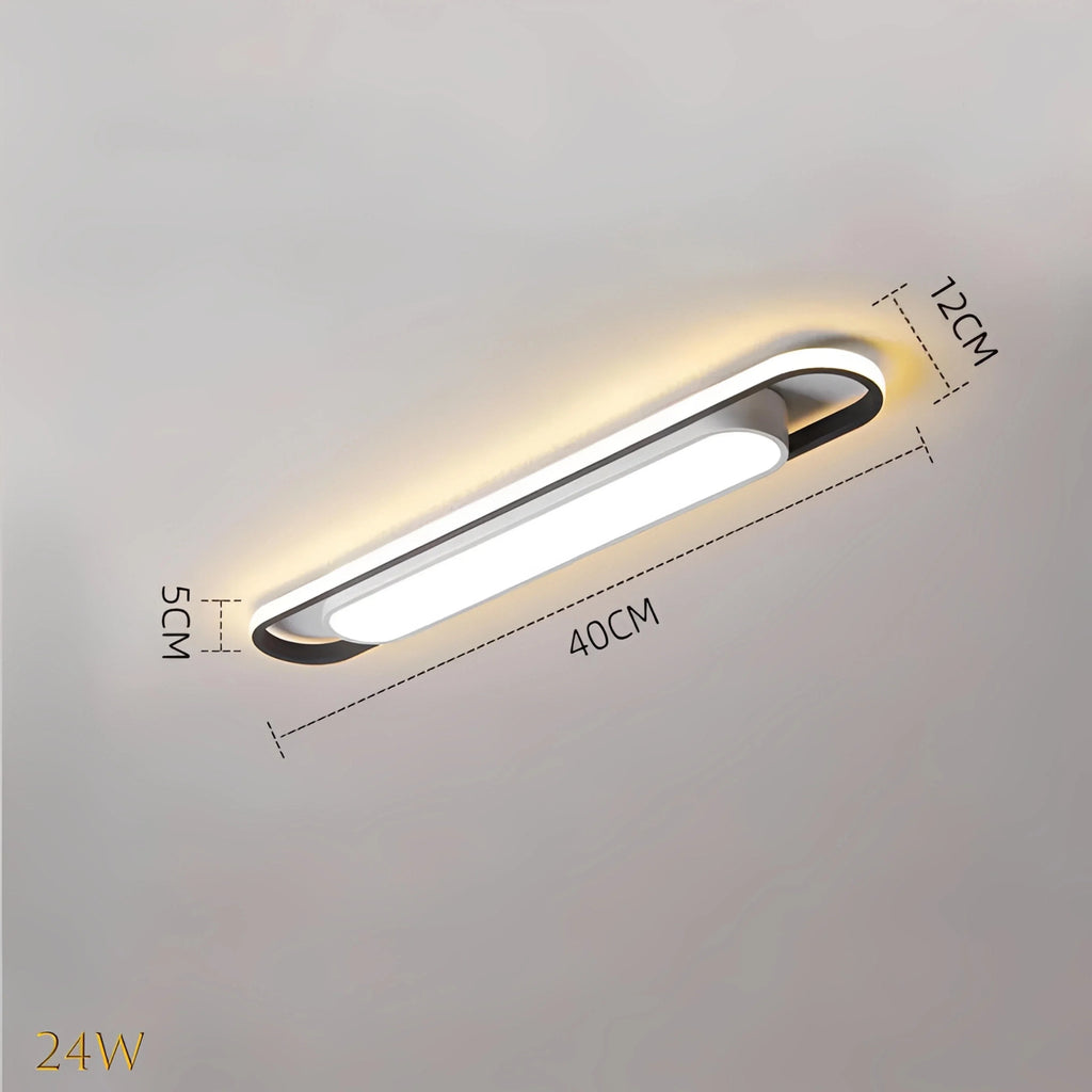 Plafonnier LED Rectangulaire 40cm à 100cm Aluminium Dimmable Télécommande