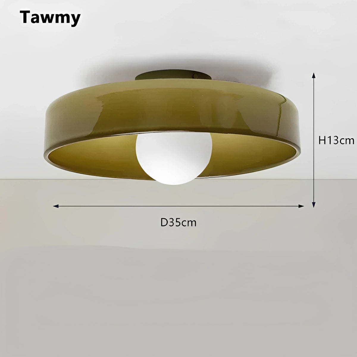 Plafonnier Verre Coloré Nordique G9 Jaune Vert Brun Blanc Tricolore