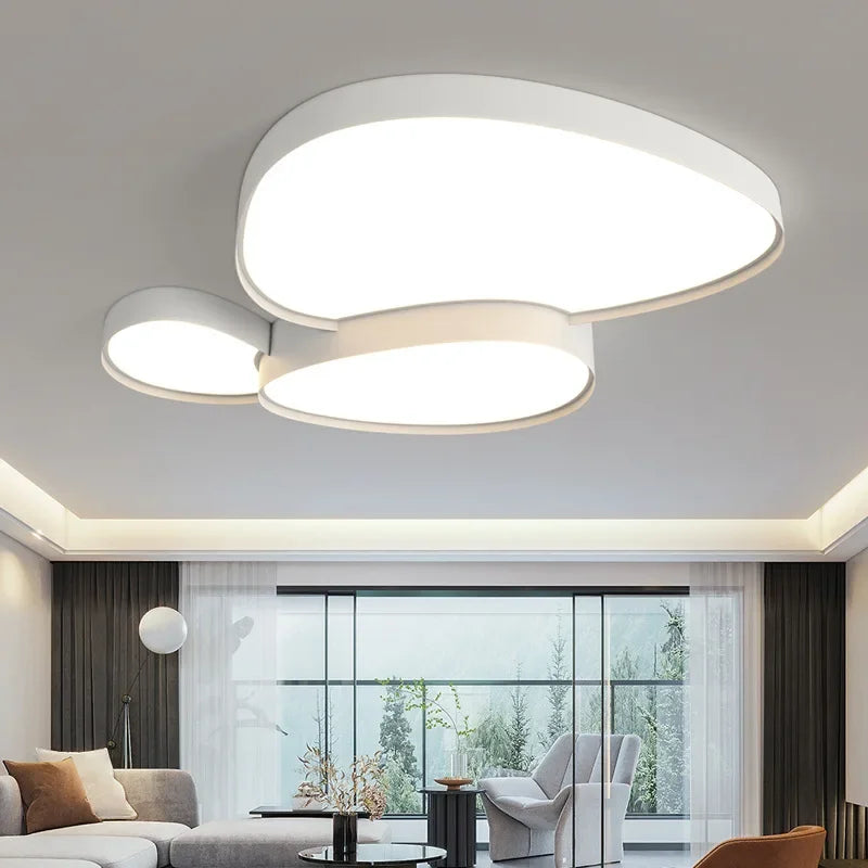 Plafonnier LED Ultra-Fin Fer Noir Blanc 40cm 50cm 90cm Dimmable Télécommande