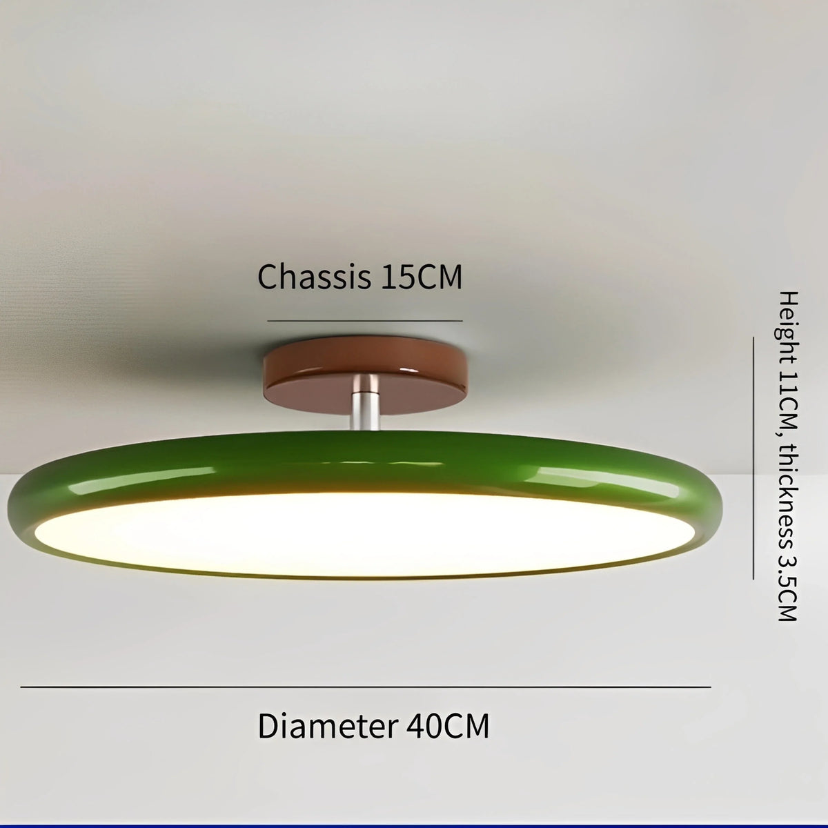 Plafonnier Orientable Métal 40cm 50cm Blanc Vert Beige Tricolore